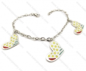 Stainless Steel Lovely Colourful Heart Bracelets - KJB160013