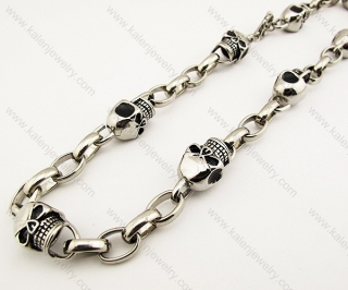 Stainless Steel Casting Skull  Necklaces - KJN170002