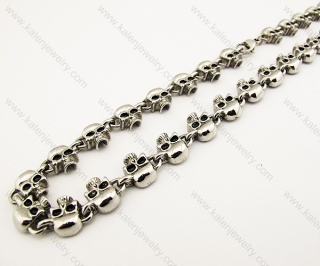 Stainless Steel Casting Skull Necklaces - KJN170005