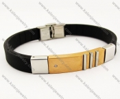 Stainless Steel Leather Bracelets - KJB110001