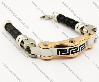 Stainless Steel Leather Bracelets - KJB260001