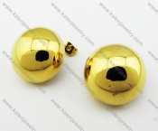 Stainless Steel Gold Plating Earrings - KJE080007