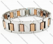 Men's Silve & Rose Plated Tungsten Carbide Bracelet 8