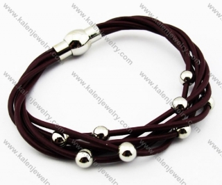 Stainless Steel Leather Bracelets - KJB030104