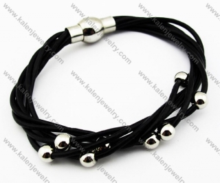Stainless Steel Leather Bracelets - KJB030106