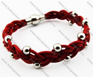 Stainless Steel Leather Bracelets - KJB030110