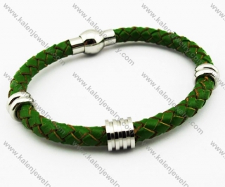 Stainless Steel Leather Bracelets - KJB030115