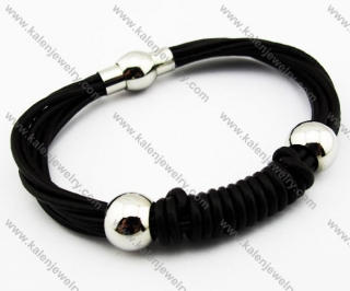 Stainless Steel Leather Bracelets - KJB030128