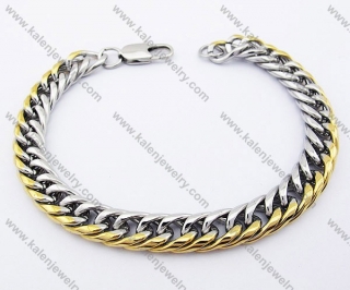 220×8mm Stainless Steel Gold Plating Bracelets - KJB100037