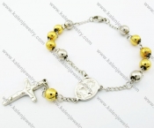 220 × 8 mm Stainless Steel Fashion Rosaries Bracelet - KJB100021