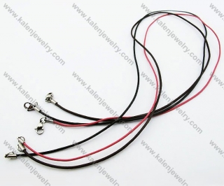 Leather Necklaces with Steel Accessories - KJN050024