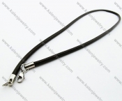 Leather Necklaces with Steel Accessories - KJN050030