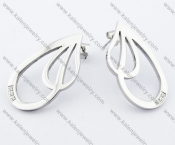 Stainless Steel Stone Earrings - KJE050741