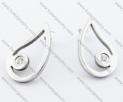 Stainless Steel Stone Earrings - KJE050745
