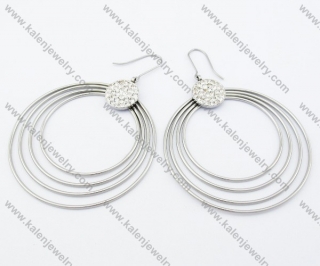 Stainless Steel Line Earrings - KJE050775
