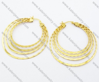 Stainless Steel Line Earrings - KJE050786