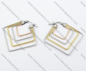 Stainless Steel Line Earrings - KJE050793