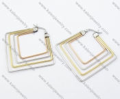 Stainless Steel Line Earrings - KJE050794