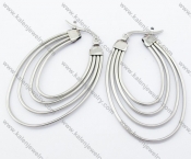 Stainless Steel Line Earrings - KJE050796