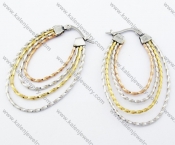 Stainless Steel Line Earrings - KJE050797