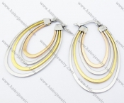 Stainless Steel Line Earrings - KJE050799