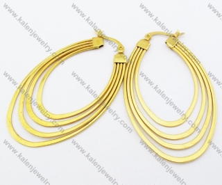 Stainless Steel Line Earrings - KJE050802