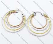Stainless Steel Line Earrings - KJE050804