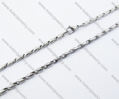 600×4mm Stainless Steel Stamping Necklaces - KJN150061