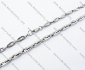 490×5mm Stainless Steel Stamping Necklaces - KJN150124