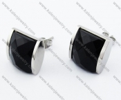 Stainless steel Black Agate Ear Stud / Ear Nail - KJE050773