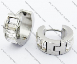 Stainless Steel Stone Earrings - KJE050765