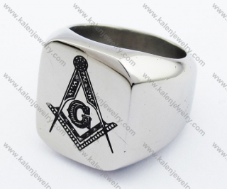 Stainless Steel Freemason / Masonic Ring - KJR330025