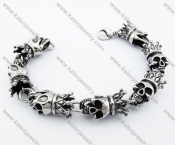 Stainless Steel Crown / King Skull Bracelet - KJB170079