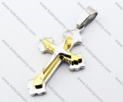 Gold Plating Stainless Steel Cross Pendants - KJP051120