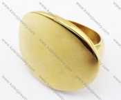 Smooth Gold Plating Stainless Steel Casting Ring - KJR080033