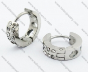 Stainless Steel Stone Earrings - KJE050855