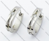 Stainless Steel Stone Earrings - KJE050856