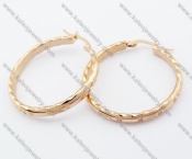 Stainless Steel Rose Gold Earrings For Women - KJE050861