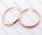 Stainless Steel Rose Gold Earrings For Women - KJE050864
