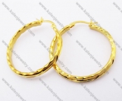 Stainless Steel Gold Plating Earrings For Women - KJE050866