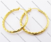 Stainless Steel Gold Plating Earrings For Women - KJE050867