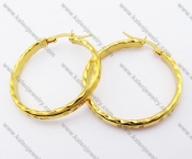 Stainless Steel Gold Plating Earrings For Women - KJE050868