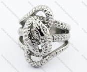Stainless Steel Casting Rattle Snake Ring - KJR330072
