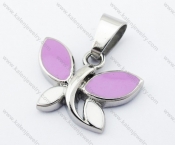 Stainless Steel Violet Butterfly Pendant - KJP051155