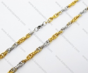 555×5mm Stainless Steel Gold Plating Necklace - KJN150152