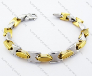220×10mm Punk Stainless Steel Gold Plating Bracelet - KJB150047