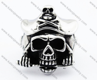Pirate Skull Biker Ring - KJR010181