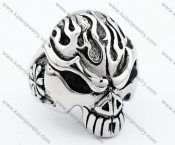 Black Eyes Alien Skull Biker Jewelry Punk Ring - KJR090279