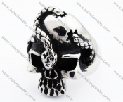 Punk Snake Skull Biker Rings For Men - KJR330065