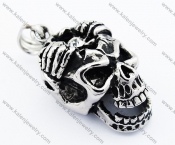 Inlay Stone Skull Biker Jewelry Pendant - KJP300027